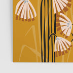 Linocut flower meadow mustard yellow Poster Gallery Image 3