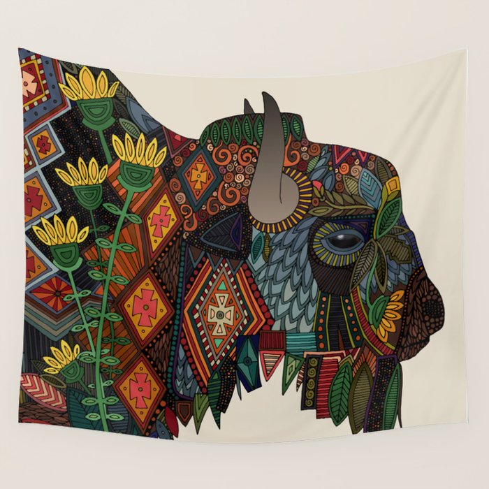 bison bone beige Wall Tapestry Gallery Image 4