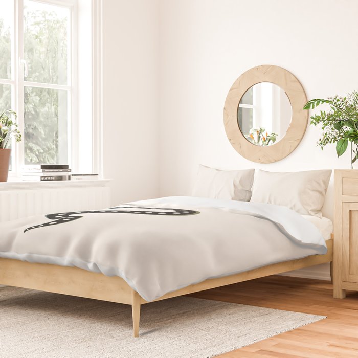 Minimal Snake - Black Duvet Cover Gallery Image 2