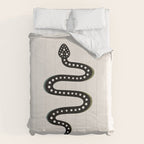 Minimal Snake - Black Comforter Gallery Image 6