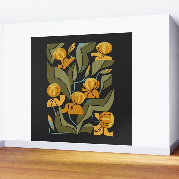 Gold Garden Iris Wall Mural Gallery Image 2