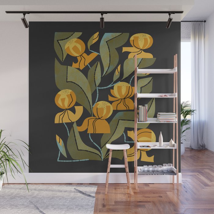 Gold Garden Iris Wall Mural Gallery Image 1