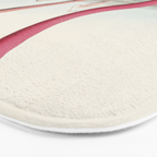 Pink Flamingo Vintage Art Bath Mat Gallery Image 3