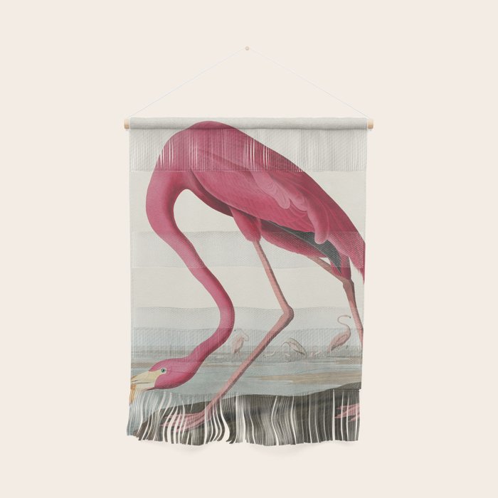Pink Flamingo Vintage Art Wall Hanging Gallery Image 1