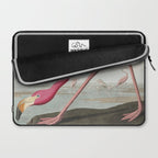 Pink Flamingo Vintage Art Laptop Sleeve Gallery Image 2