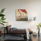 Pink Flamingo Vintage Art Wood Wall Art Gallery Image 2