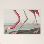 Pink Flamingo Vintage Art Welcome Mat Gallery Image 1