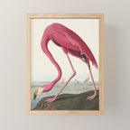 Pink Flamingo Vintage Art Mini Art Print Gallery Image 1