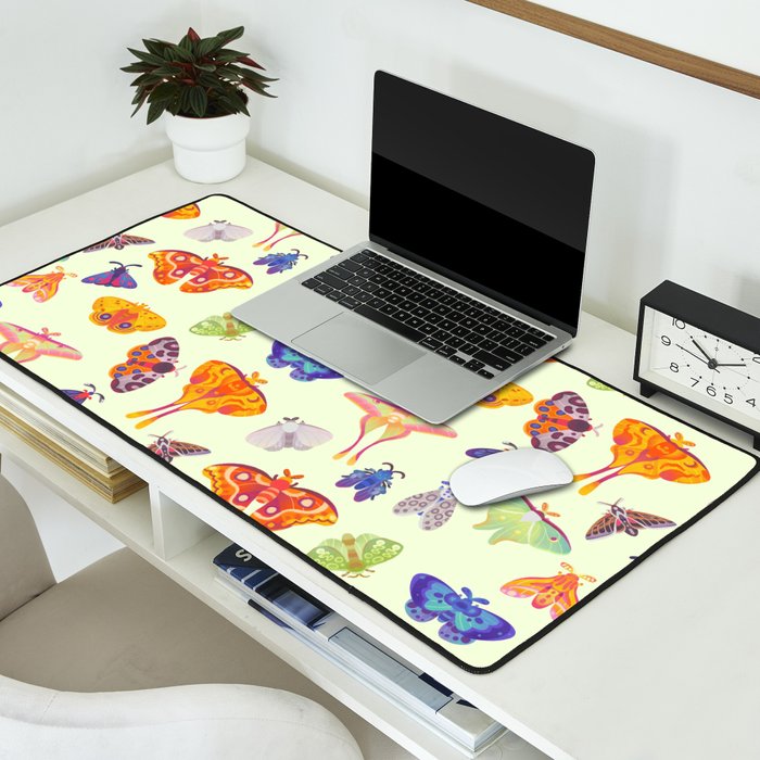 Moth - pastel Desk Mat Gallery Image 2