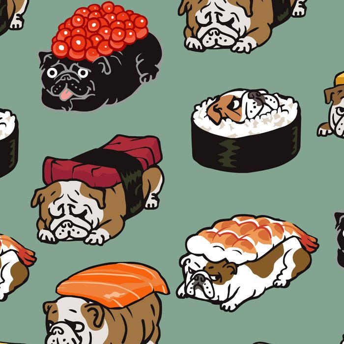Sushi English Bulldog Coffee Mug Gallery Image 2