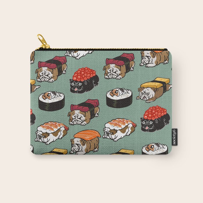 Sushi English Bulldog Carry All Pouch Gallery Image 1