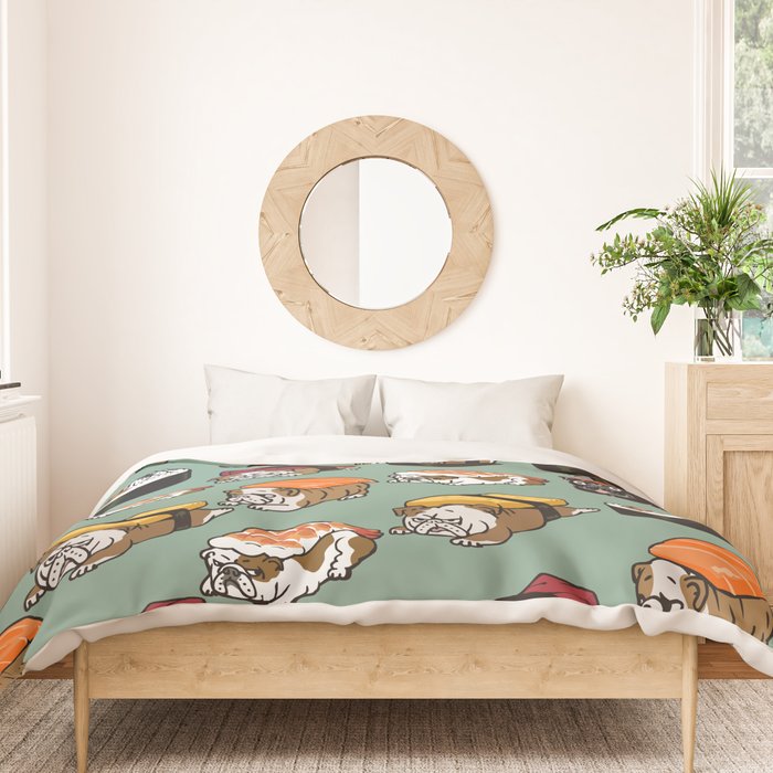 Sushi English Bulldog Duvet Cover Gallery Image 3