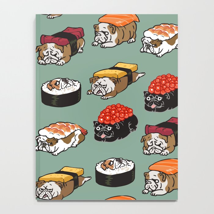 Sushi English Bulldog Notebook Gallery Image 4