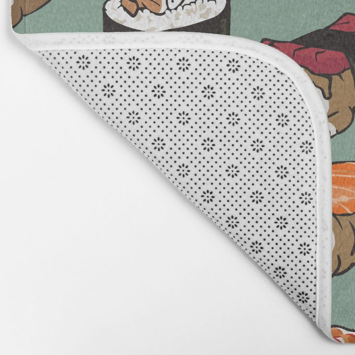 Sushi English Bulldog Bath Mat Gallery Image 2