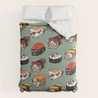 Sushi English Bulldog Comforter Gallery Image 6