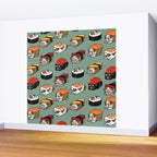 Sushi English Bulldog Wall Mural Gallery Image 2