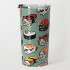 Sushi English Bulldog Travel Mug Gallery Image 3