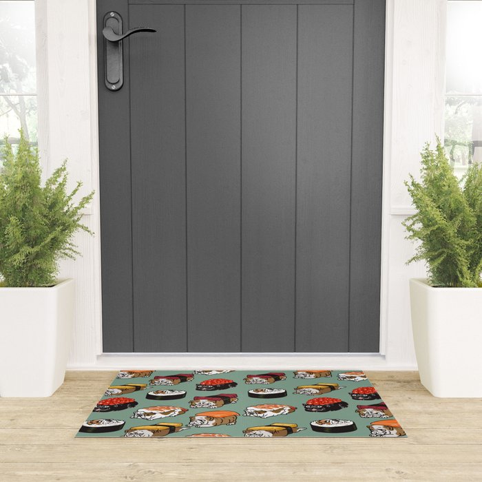 Sushi English Bulldog Welcome Mat Gallery Image 3