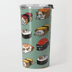 Sushi English Bulldog Travel Mug Gallery Image 2