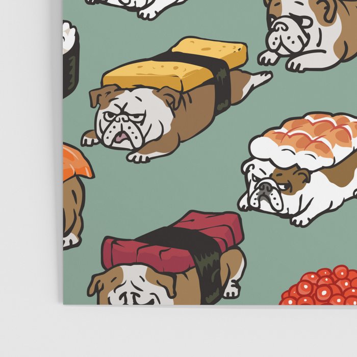 Sushi English Bulldog Poster Gallery Image 3