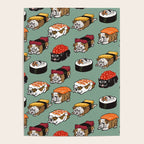 Sushi English Bulldog Poster Gallery Image 4