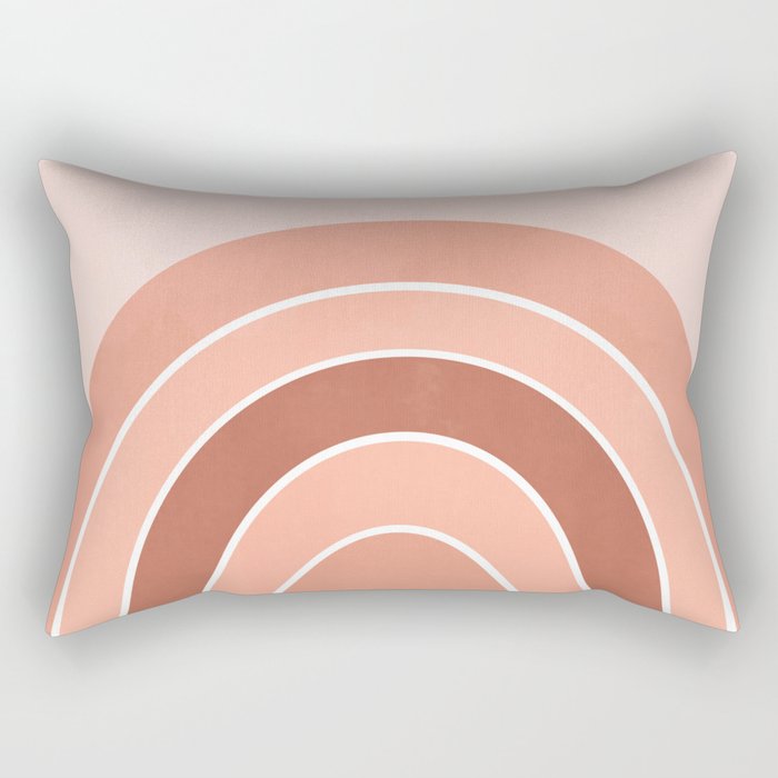 Rainbow arc - neutrals Rectangular Pillow Gallery Image 1