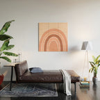 Rainbow arc - neutrals Wood Wall Art Gallery Image 2