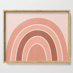 Rainbow arc - neutrals Serving Tray Gallery Image 1