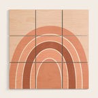 Rainbow arc - neutrals Wood Wall Art Gallery Image 1