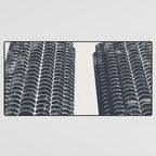 Chicago Architecture, Marina City, Chicago Wall Art, Chicago Art, Chicago Photography, Canvas Art Desk Mat Gallery Image 3