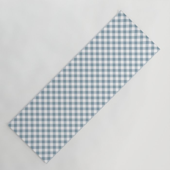 Countryside Bloom Cottage Mist Blue Gingham Yoga Mat Gallery Image 1