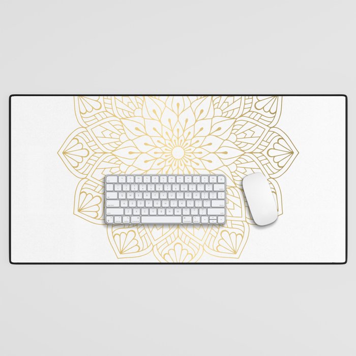 Namaste Gold Mandala Design Desk Mat Gallery Image 1