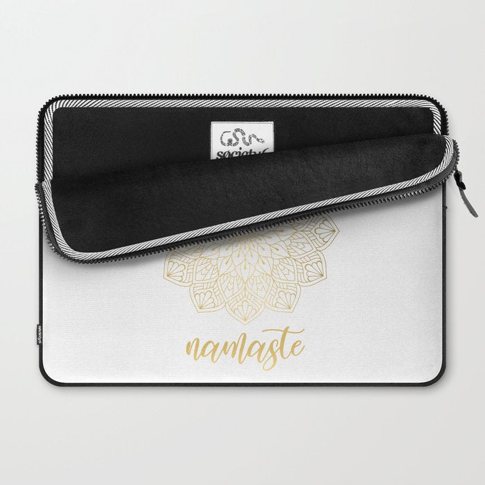 Namaste Gold Mandala Design Laptop Sleeve Gallery Image 2