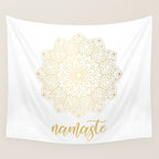 Namaste Gold Mandala Design Wall Tapestry Gallery Image 4