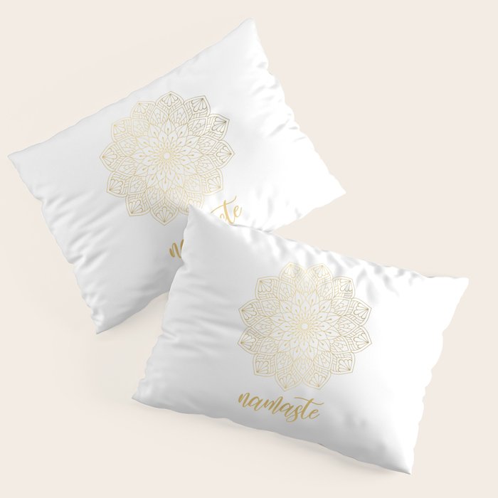 Namaste Gold Mandala Design Pillow Sham