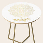 Namaste Gold Mandala Design Side Table Gallery Image 2