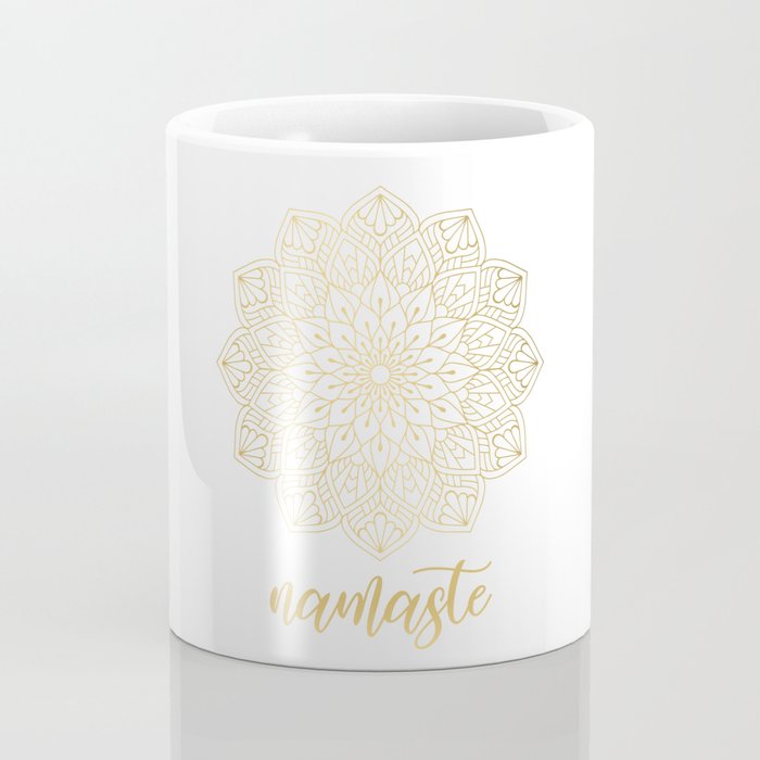 Namaste Gold Mandala Design Coffee Mug Gallery Image 4