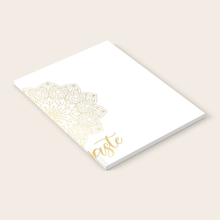 Namaste Gold Mandala Design Notebook Gallery Image 1
