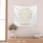 Namaste Gold Mandala Design Wall Tapestry Gallery Image 2