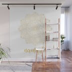 Namaste Gold Mandala Design Wall Mural Gallery Image 1