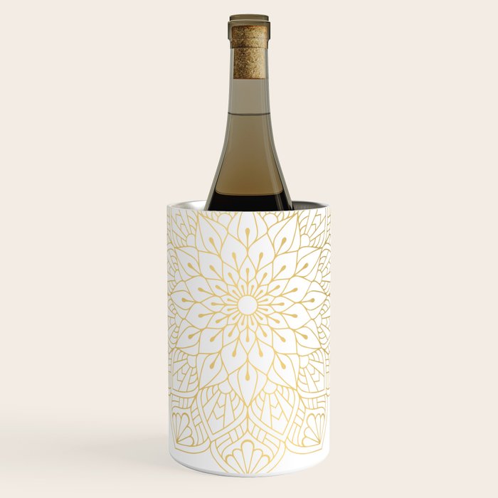 Namaste Gold Mandala Design Wine Chiller Gallery Image 1