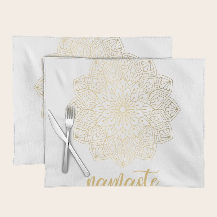 Namaste Gold Mandala Design Placemat Gallery Image 1