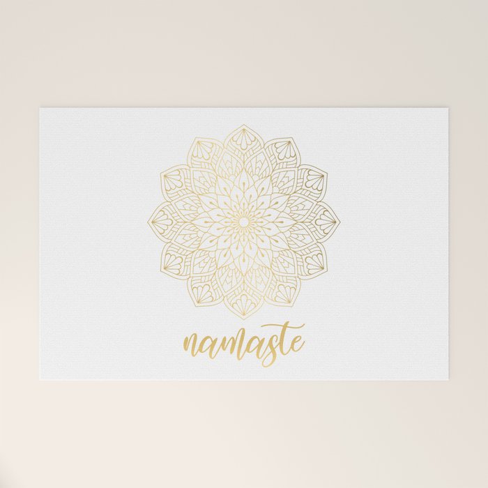 Namaste Gold Mandala Design Welcome Mat Gallery Image 1