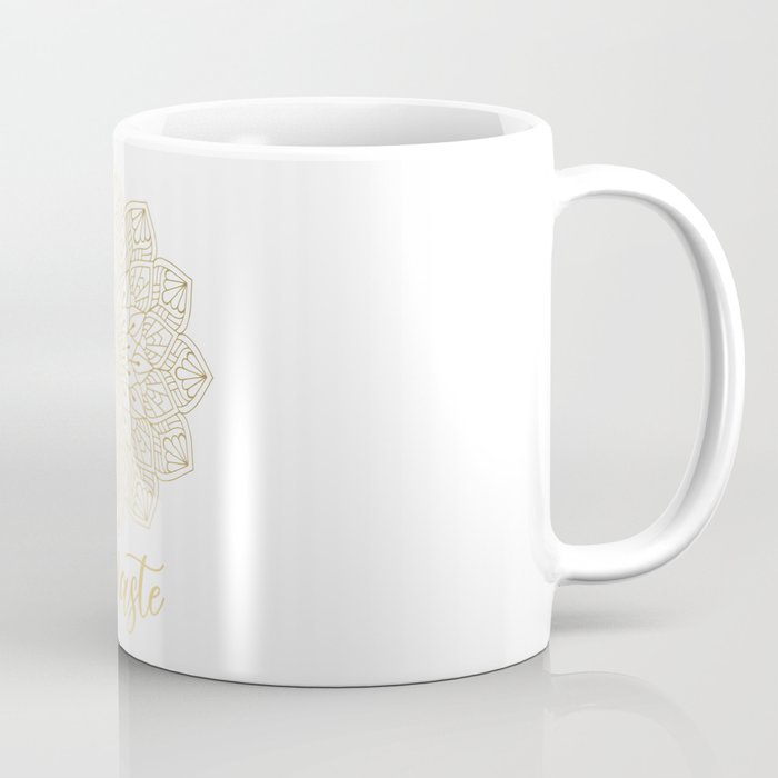 Namaste Gold Mandala Design Coffee Mug Gallery Image 1