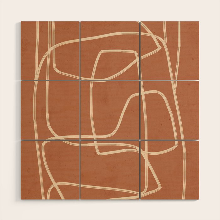 Abstract line art 22 Wood Wall Art Gallery Image 1