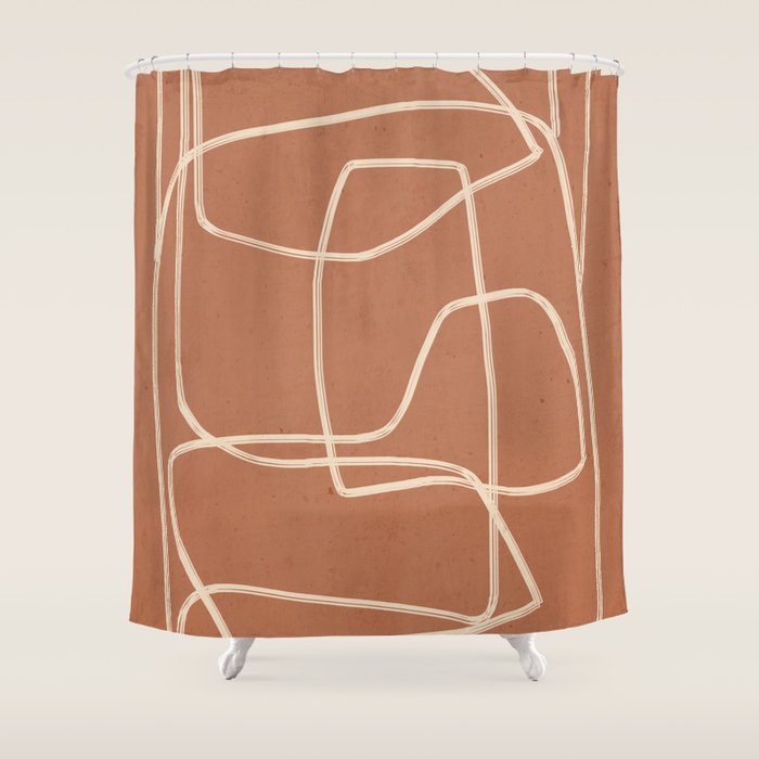 Abstract line art 22 Shower Curtain Gallery Image 1
