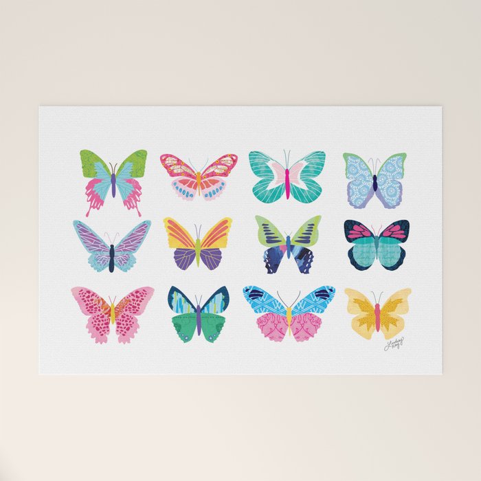Colorful Butterflies  Welcome Mat Gallery Image 1