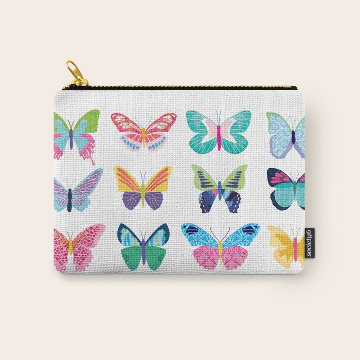 Colorful Butterflies  Carry All Pouch Gallery Image 1