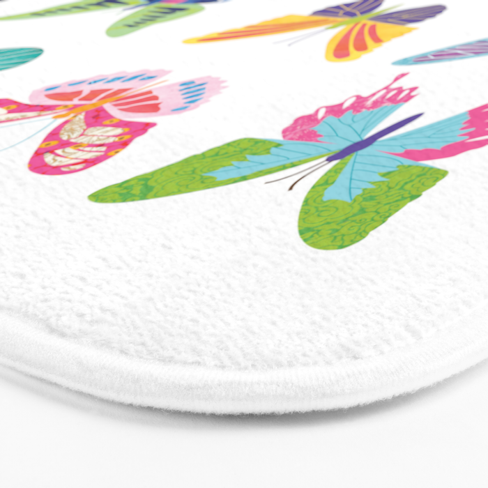 Colorful Butterflies  Bath Mat Gallery Image 3