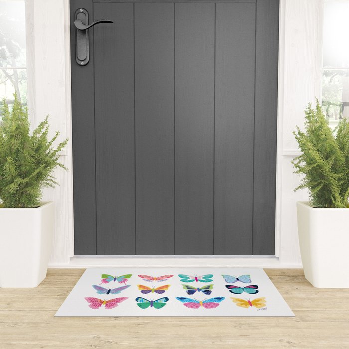 Colorful Butterflies  Welcome Mat Gallery Image 3